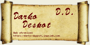 Darko Despot vizit kartica